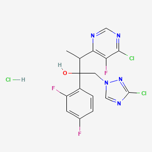 3-(6-Chloro-5-fluoropyrimidin-4-YL)-2-(2,4-difluorophenyl)-1-(3-chloro-1H-1,2,4-triazol-1-YL)butan-2-OL hydrochloride