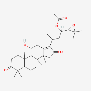 [1-(3,3-dimethyloxiran-2-yl)-3-(11-hydroxy-4,4,8,10,14-pentamethyl-3,16-dioxo-2,5,6,7,9,11,12,15-octahydro-1H-cyclopenta[a]phenanthren-17-yl)butyl] acetate