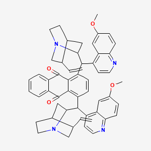 molecular formula C54H52N4O4 B13404078 1,4-Bis[(5-ethenyl-1-azabicyclo[2.2.2]octan-2-yl)-(6-methoxyquinolin-4-yl)methyl]anthracene-9,10-dione 