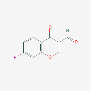 molecular formula C10H5FO3 B1340409 7-fluoro-4-oxo-4H-chromene-3-carbaldehyde CAS No. 69155-78-8