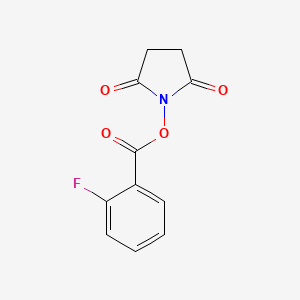 molecular formula C11H8FNO4 B1340435 1-[(2-Fluorobenzoyl)oxy]pyrrolidine-2,5-dione CAS No. 110920-18-8