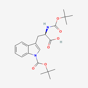 (R)-3-(1-(tert-Butoxycarbonyl)-1H-indol-3-yl)-2-((tert-butoxycarbonyl)amino)propanoic acid