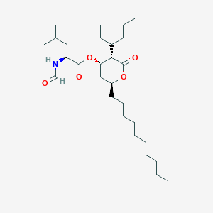 [(3S,4S,6S)-3-hexan-3-yl-2-oxo-6-undecyloxan-4-yl] (2S)-2-formamido-4-methylpentanoate