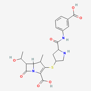 3-({5-[(3-Carboxyphenyl)carbamoyl]pyrrolidin-3-yl}sulfanyl)-6-(1-hydroxyethyl)-4-methyl-7-oxo-1-azabicyclo[3.2.0]hept-2-ene-2-carboxylic acid