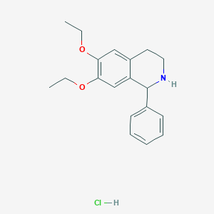 molecular formula C19H24ClNO2 B13404638 6,7-Diethoxy-1-phenyl-1,2,3,4-tetrahydroisoquinoline hydrochloride 