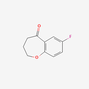 molecular formula C10H9FO2 B1340466 7-氟-3,4-二氢-1-苯并恶唑-5(2H)-酮 CAS No. 774-20-9