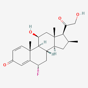 (6S,8S,9S,10R,11S,13S,14S,16S,17S)-6-fluoro-11-hydroxy-17-(2-hydroxyacetyl)-10,13,16-trimethyl-6,7,8,9,11,12,14,15,16,17-decahydrocyclopenta[a]phenanthren-3-one