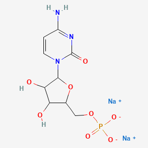 [5-(4-Amino-2-oxohydropyrimidinyl)-3,4-dihydroxyoxolan-2-yl]methyl dihydrogen phosphate, sodium salt, sodium salt