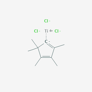 molecular formula C10H15Cl3Ti B13404881 Pentamethylcyclopentadienyltitanium trochloride 