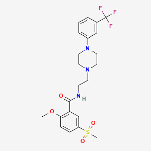 Benzamide, 2-methoxy-5-(methylsulfonyl)-N-(2-(4-(alpha,alpha,alpha-trifluoro-m-tolyl)-1-piperazinyl)ethyl)-