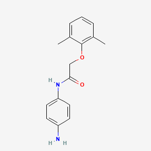molecular formula C16H18N2O2 B1340505 N-(4-Aminophenyl)-2-(2,6-dimethylphenoxy)acetamide CAS No. 953716-40-0