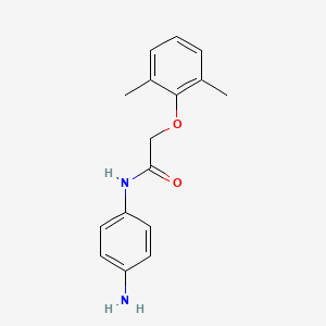 molecular formula C16H18N2O2 B1340505 N-(4-氨基苯基)-2-(2,6-二甲基苯氧基)乙酰胺 CAS No. 953716-40-0