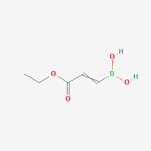 molecular formula C5H9BO4 B13405169 2-Propenoic acid, 3-borono-, 1-ethyl ester 