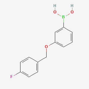 molecular formula C13H12BFO3 B1340525 (3-((4-Fluorobenzyl)oxy)phenyl)boronic acid CAS No. 1072952-03-4