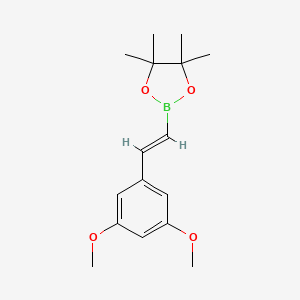 molecular formula C16H23BO4 B1340527 (E)-2-(3,5-Dimethoxystyryl)-4,4,5,5-tetramethyl-1,3,2-dioxaborolane CAS No. 1073354-86-5