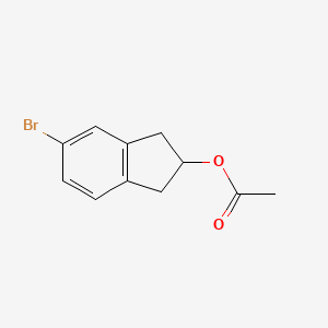 molecular formula C11H11BrO2 B1340567 5-Bromo-2,3-dihydro-1H-inden-2-YL acetate CAS No. 862135-60-2