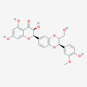 (2R,3S)-3,5,7-trihydroxy-2-[(2R)-2-(4-hydroxy-3-methoxyphenyl)-3-(hydroxymethyl)-2,3-dihydro-1,4-benzodioxin-6-yl]-2,3-dihydrochromen-4-one