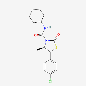 (4R)-5-(4-chlorophenyl)-N-cyclohexyl-4-methyl-2-oxo-1,3-thiazolidine-3-carboxamide