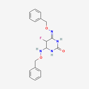 (6E)-5-fluoro-4-(phenylmethoxyamino)-6-phenylmethoxyimino-1,3-diazinan-2-one