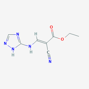 ethyl 2-nitrilo-3-(3H-2,3,5-triazolylamino)prop-2-enoate