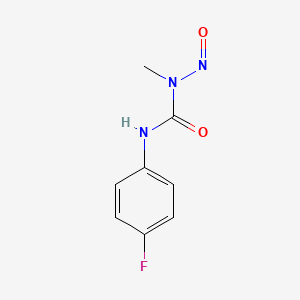 molecular formula C8H8FN3O2 B13405779 Urea, 3-(p-fluorophenyl)-1-methyl-1-nitroso- CAS No. 777-59-3