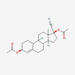 [(3S,9S,14S,17R)-17-acetyloxy-17-ethynyl-13-methyl-2,3,6,7,8,9,10,11,12,14,15,16-dodecahydro-1H-cyclopenta[a]phenanthren-3-yl] acetate