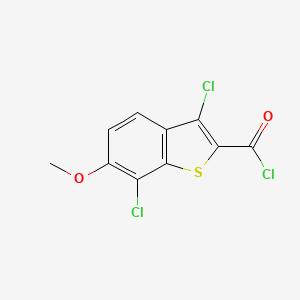 molecular formula C10H5Cl3O2S B1340599 3,7-Dichloro-6-methoxy-1-benzothiophene-2-carbonyl chloride CAS No. 34576-80-2