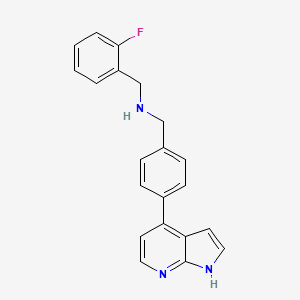 (2-Fluoro-benzyl)-[4-(1H-pyrrolo[2,3-b]pyridin-4-yl)-benzyl]-amine