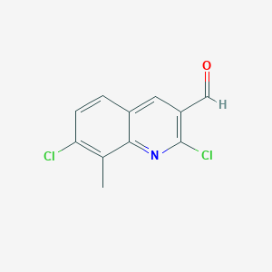 molecular formula C11H7Cl2NO B1340606 2,7-二氯-8-甲基喹啉-3-甲醛 CAS No. 131923-69-8