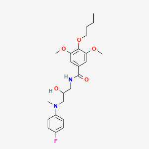 4-Butoxy-3,5-dimethoxy-N-(3-((4-fluorophenyl)methylamino)-2-hydroxypropyl)benzamide