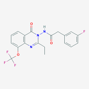 N-(2-Ethyl-4-oxo-8-(trifluoromethoxy)quinazolin-3(4H)-yl)-2-(3-fluorophenyl)acetamide