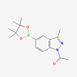 1-(3-methyl-5-(4,4,5,5-tetramethyl-1,3,2-dioxaborolan-2-yl)-1H-indazol-1-yl)ethanone