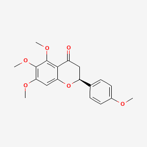 (2S)-5,6,7-trimethoxy-2-(4-methoxyphenyl)-2,3-dihydrochromen-4-one