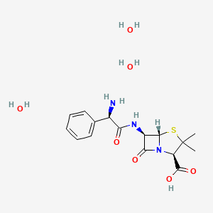 (2R,5S,6R)-6-[[(2R)-2-amino-2-phenylacetyl]amino]-3,3-dimethyl-7-oxo-4-thia-1-azabicyclo[3.2.0]heptane-2-carboxylic acid;trihydrate