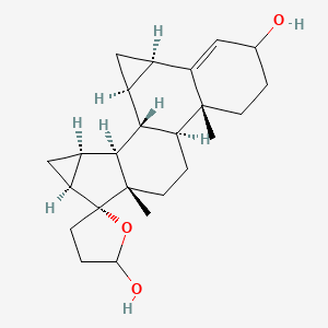 (1R,2R,4R,10R,11S,14S,15R,16S,18S,19S)-10,14-dimethylspiro[hexacyclo[9.8.0.02,4.05,10.014,19.016,18]nonadec-5-ene-15,5'-oxolane]-2',7-diol