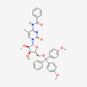 molecular formula C39H39N3O8 B13406490 N-[1-[(2R,3R,4R,5R)-5-[[bis(4-methoxyphenyl)-phenylmethoxy]methyl]-4-hydroxy-3-methoxyoxolan-2-yl]-5-methyl-2-oxopyrimidin-4-yl]benzamide 