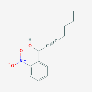 molecular formula C13H15NO3 B13406496 1-(2-Nitrophenyl)hept-2-YN-1-OL CAS No. 902525-28-4