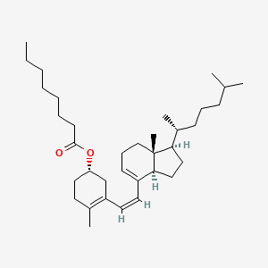 [(1S)-3-[(Z)-2-[(1R,3aR,7aR)-7a-methyl-1-[(2R)-6-methylheptan-2-yl]-1,2,3,3a,6,7-hexahydroinden-4-yl]ethenyl]-4-methylcyclohex-3-en-1-yl] octanoate