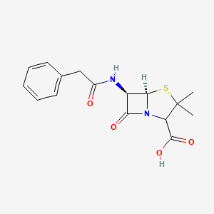 (5R,6R)-3,3-dimethyl-7-oxo-6-[(2-phenylacetyl)amino]-4-thia-1-azabicyclo[3.2.0]heptane-2-carboxylic acid