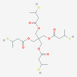 molecular formula C21H36O8S4 B13406571 Pentaerythritol tetrakis(3-mercaptobutyrate) CAS No. 31775-89-0