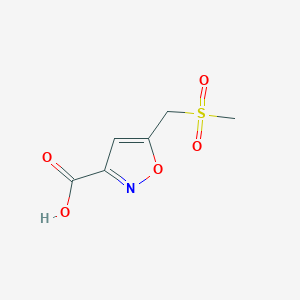 5-(Methanesulfonylmethyl)-1,2-oxazole-3-carboxylicacid