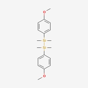 molecular formula C18H26O2Si2 B1340670 双(4-甲氧基苯基)-1,1,2,2-四甲基二硅烷 CAS No. 6009-50-3