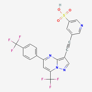 5-[7-Trifluoromethyl-5-(4-trifluoromethyl-phenyl)-pyrazolo[1,5-a]pyrimidin-3-ylethynyl]-pyridine-3-sulfonic acid