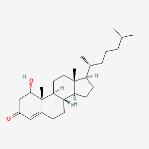 Cholest-4-en-3-one, 1-hydroxy-, (1a)-