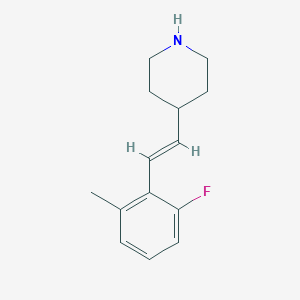 4-[(E)-2-(2-Fluoro-6-methylphenyl)vinyl]piperidine