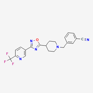 3-[(4-(3-[6-(Trifluoromethyl)pyridin-3-YL]-1,2,4-oxadiazol-5-YL)piperidin-1-YL)methyl]benzonitrile