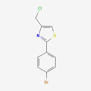 molecular formula C10H7BrClNS B1340724 2-(4-Bromophenyl)-4-(chloromethyl)-1,3-thiazole CAS No. 35199-19-0