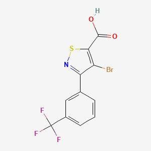 5-Isothiazolecarboxylic acid, 4-bromo-3-(3-(trifluoromethyl)phenyl)-