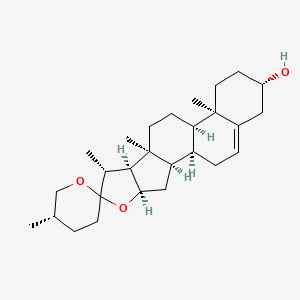 (1S,2R,4R,5'S,7R,8S,9S,12R,13R,16S)-5',7,9,13-tetramethylspiro[5-oxapentacyclo[10.8.0.02,9.04,8.013,18]icos-18-ene-6,2'-oxane]-16-ol