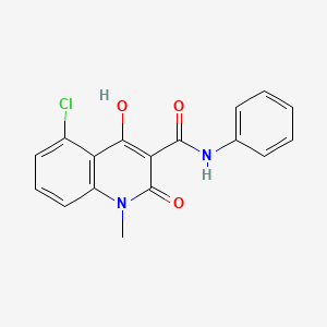 molecular formula C17H13ClN2O3 B13407386 N-Phenyl-5-chloro-1,2-dihydro-4-hydroxy-1-methyl-2-oxoquinoline-3-carboxamide 